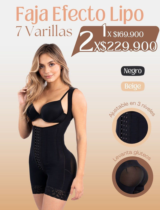 Faja Efecto Lipo 7 Varillas + Envío Gratis